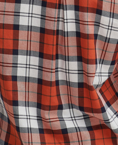 Moorland Check Shirt - Spiced Pumpkin/Navy Check