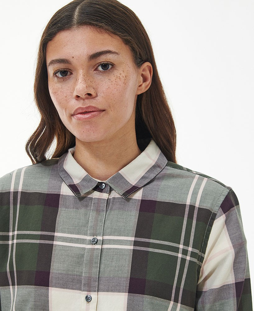 Moorland Shirt - Olive/Black Cherry