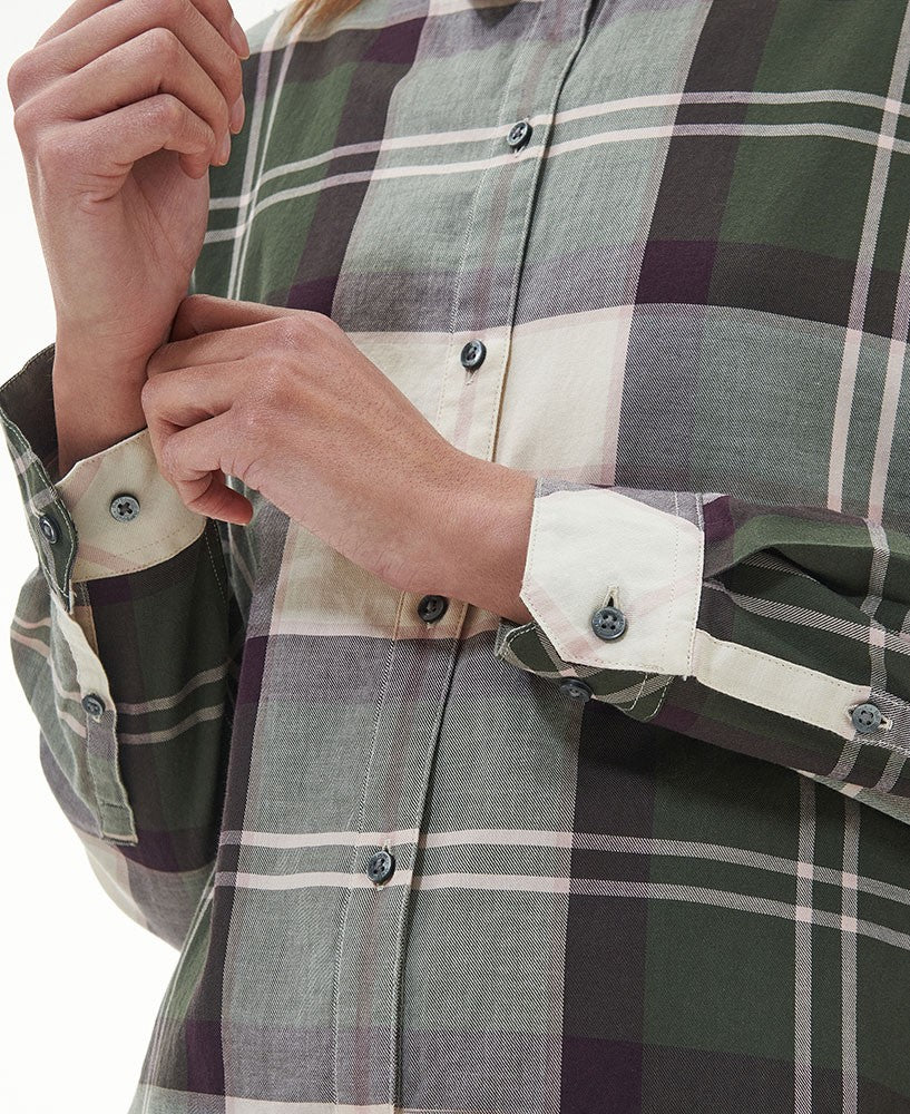 Moorland Shirt - Olive/Black Cherry
