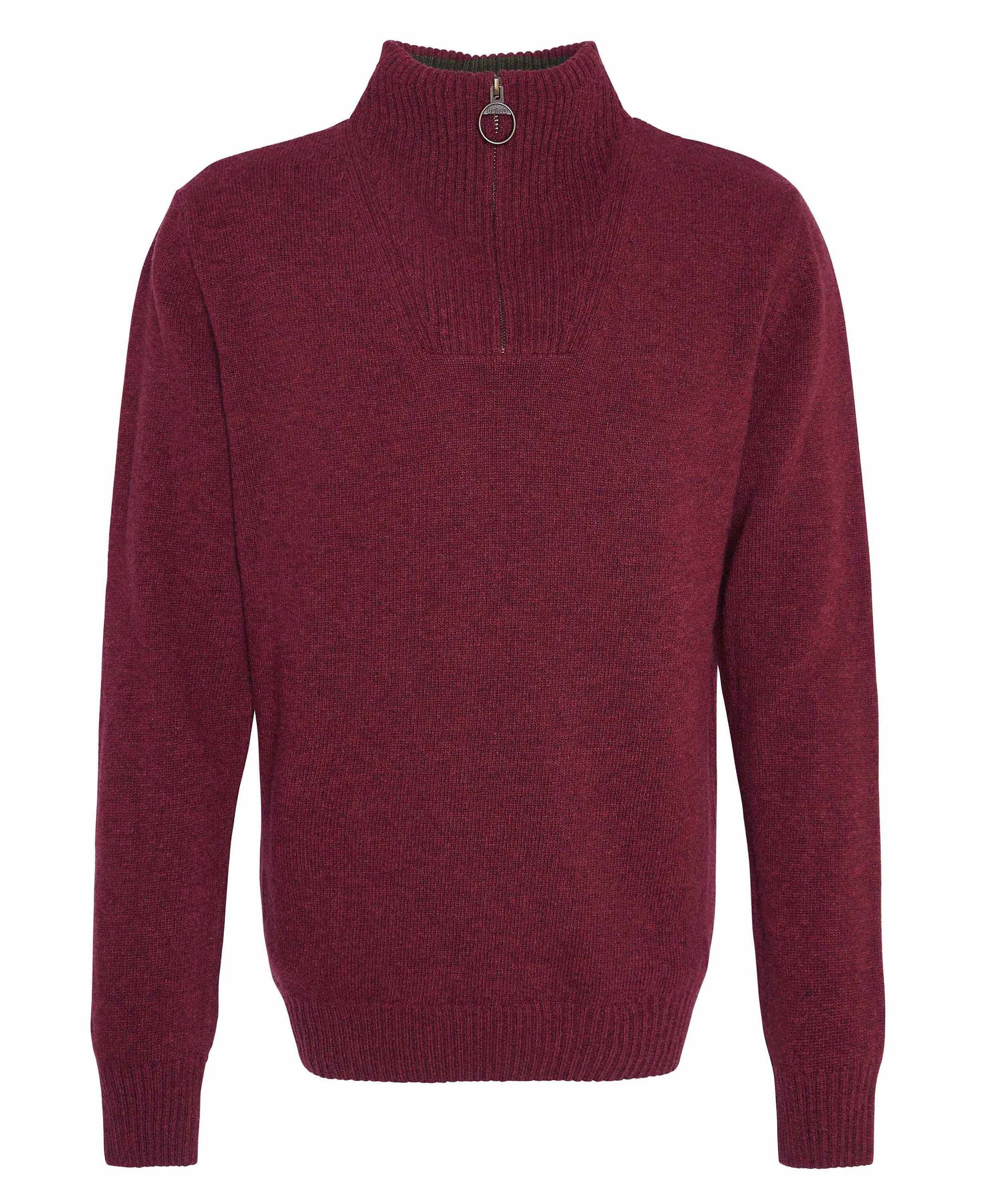 Nelson Essential Half Zip Knitted Jumper - Port