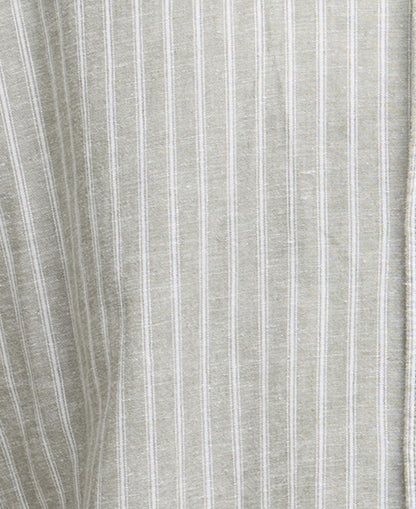 Nelson Striped Summer Fit Shirt - Bleached Olive