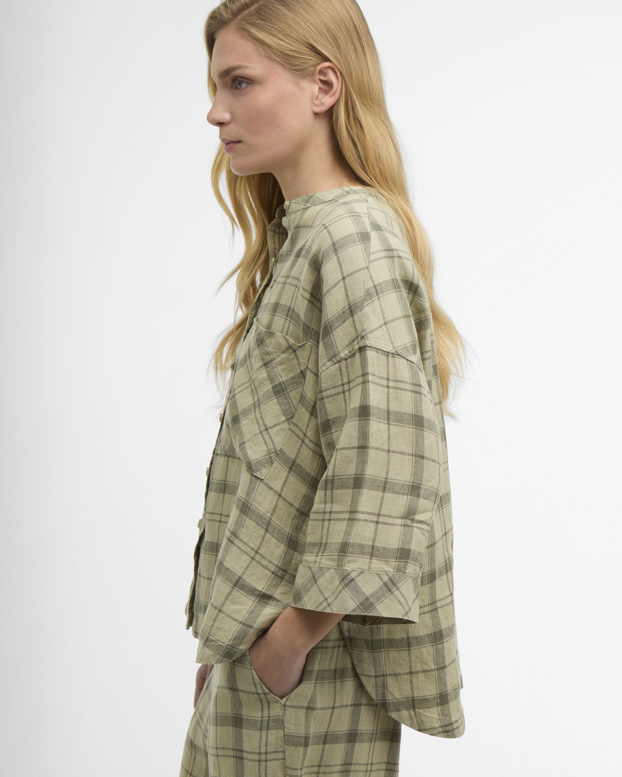 Orla Shirt - Sage Green Tartan