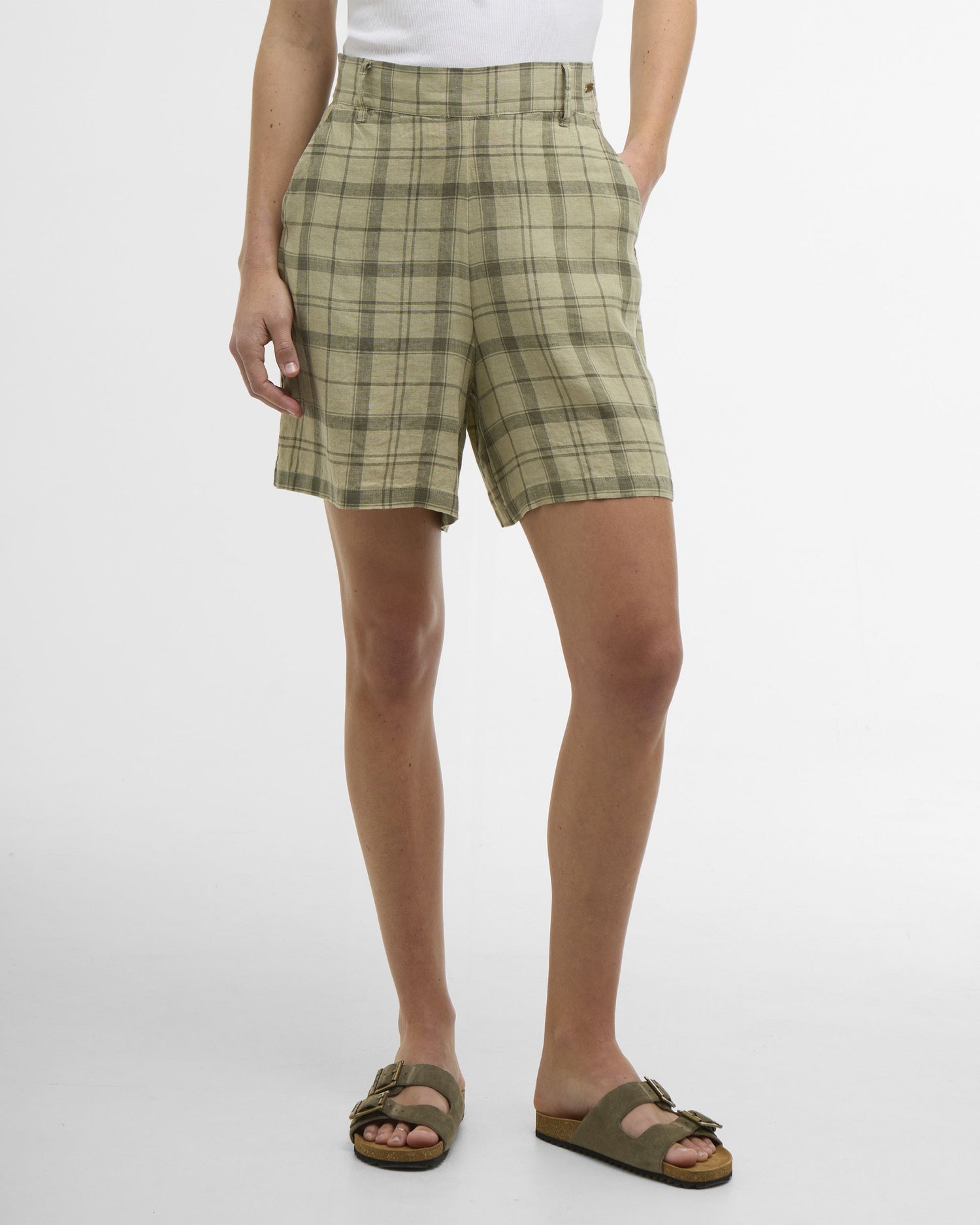 Orla Shorts - Sage Green Tartan