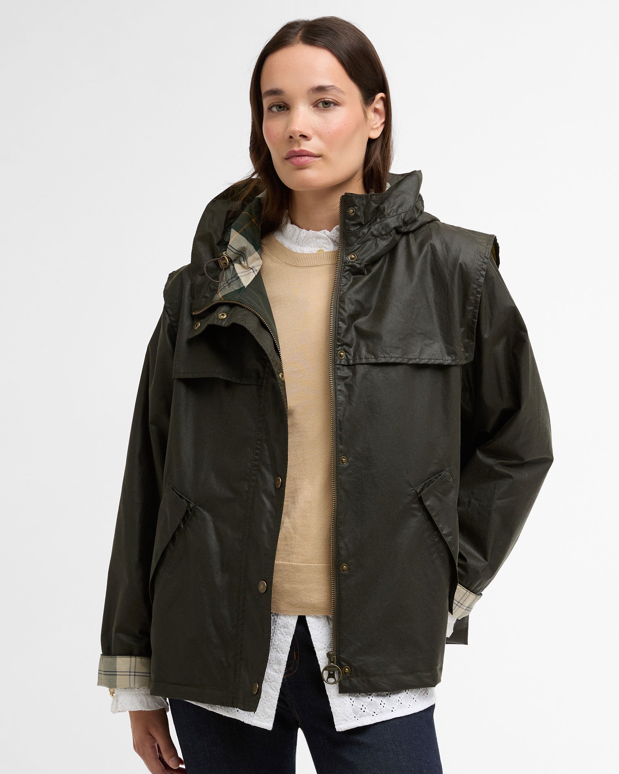 Ornella Wax Jacket - Archive Olive/Ancient