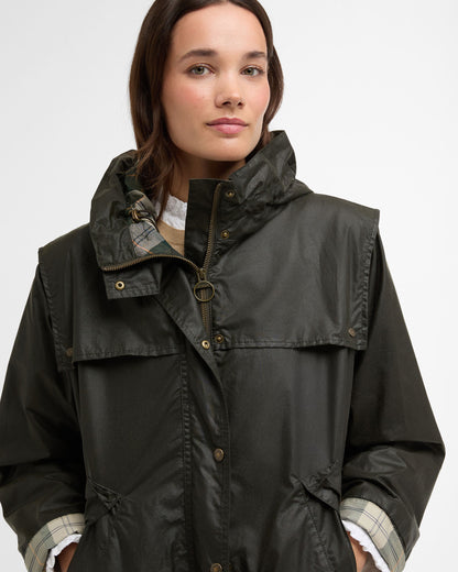 Ornella Wax Jacket - Archive Olive/Ancient