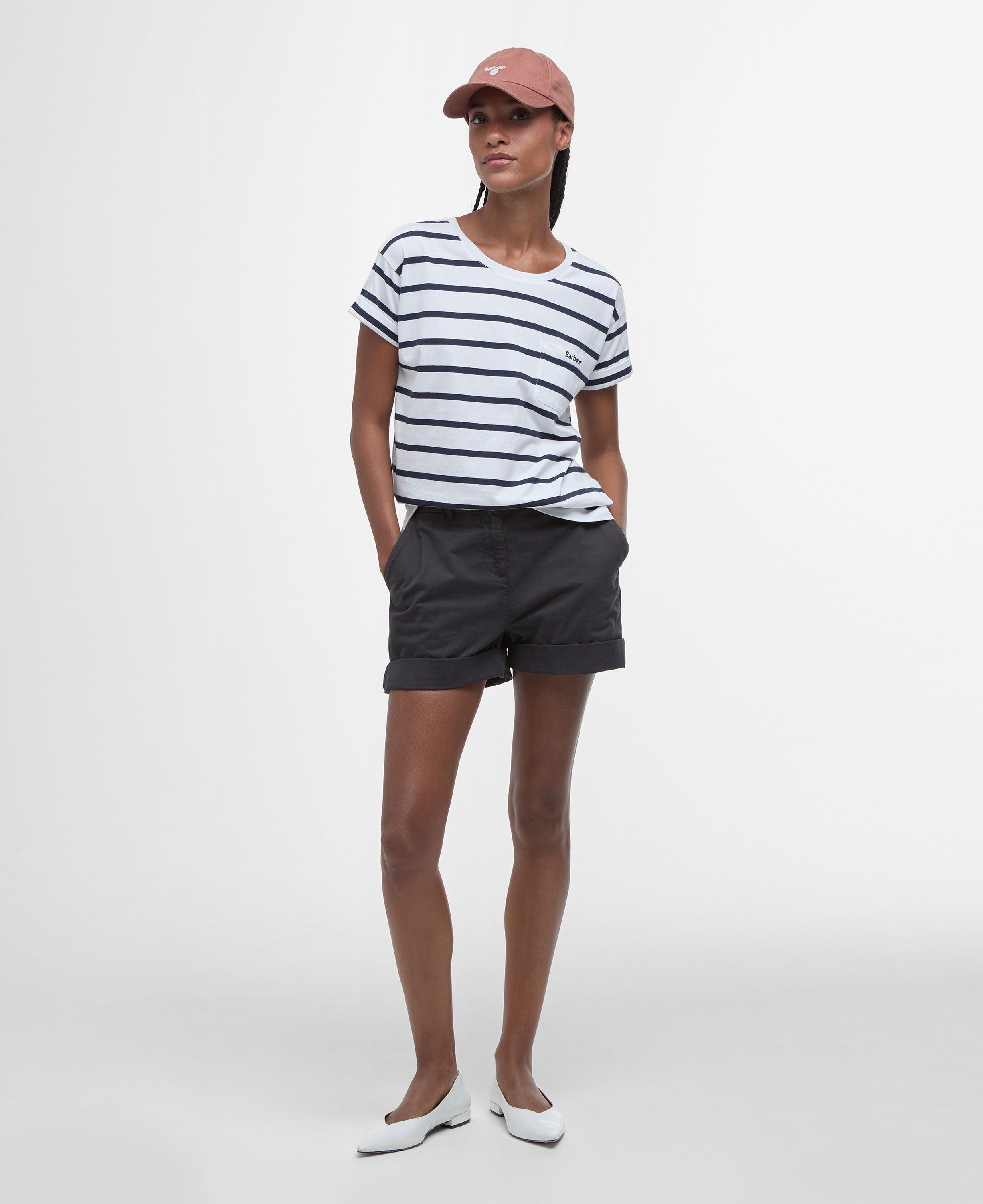 Otterburn Stripe T-Shirt - White/Navy