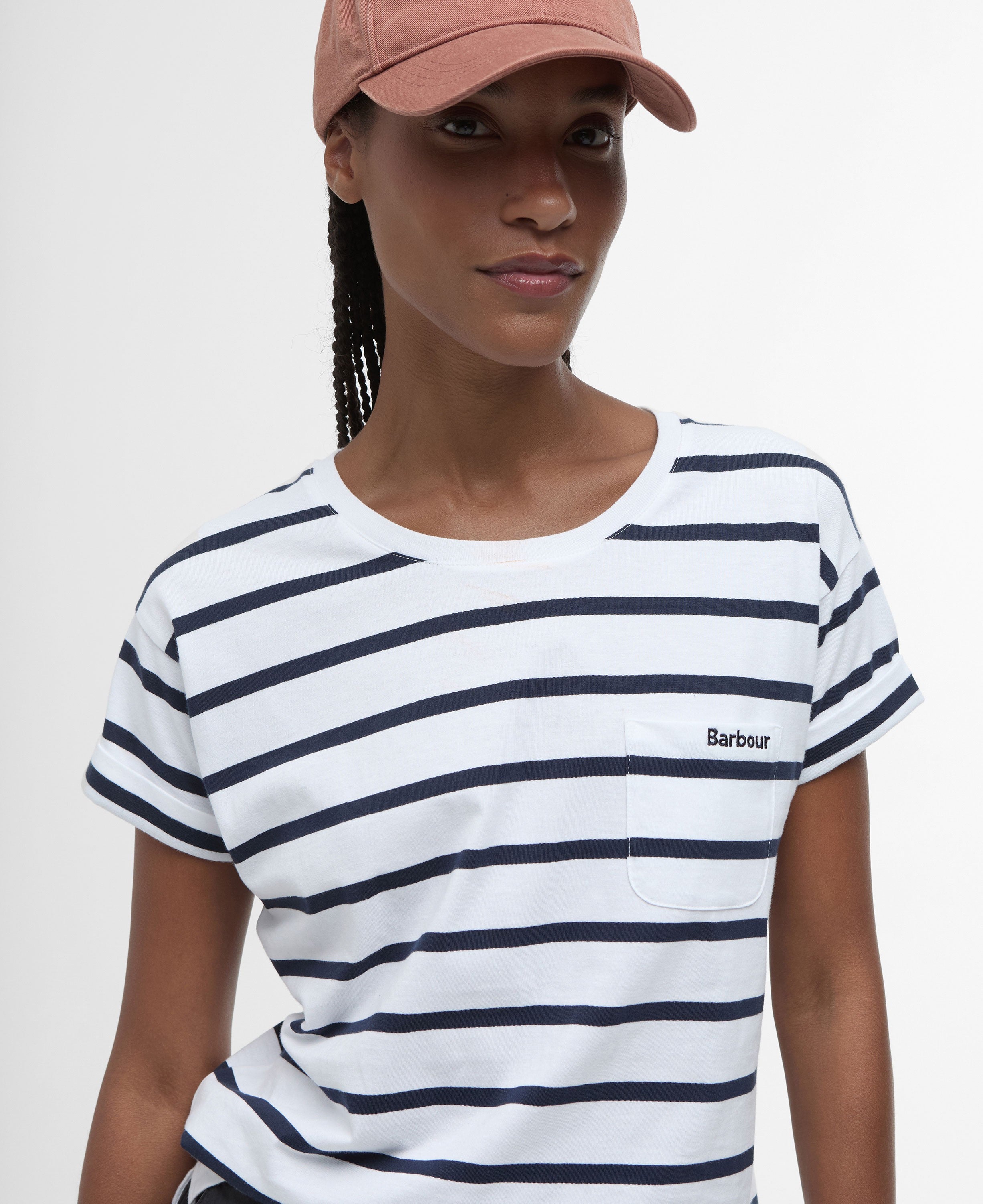 Otterburn Stripe T-Shirt - White/Navy