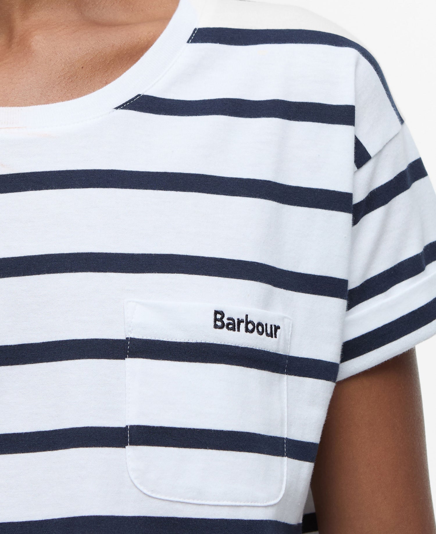 Otterburn Stripe T-Shirt - White/Navy