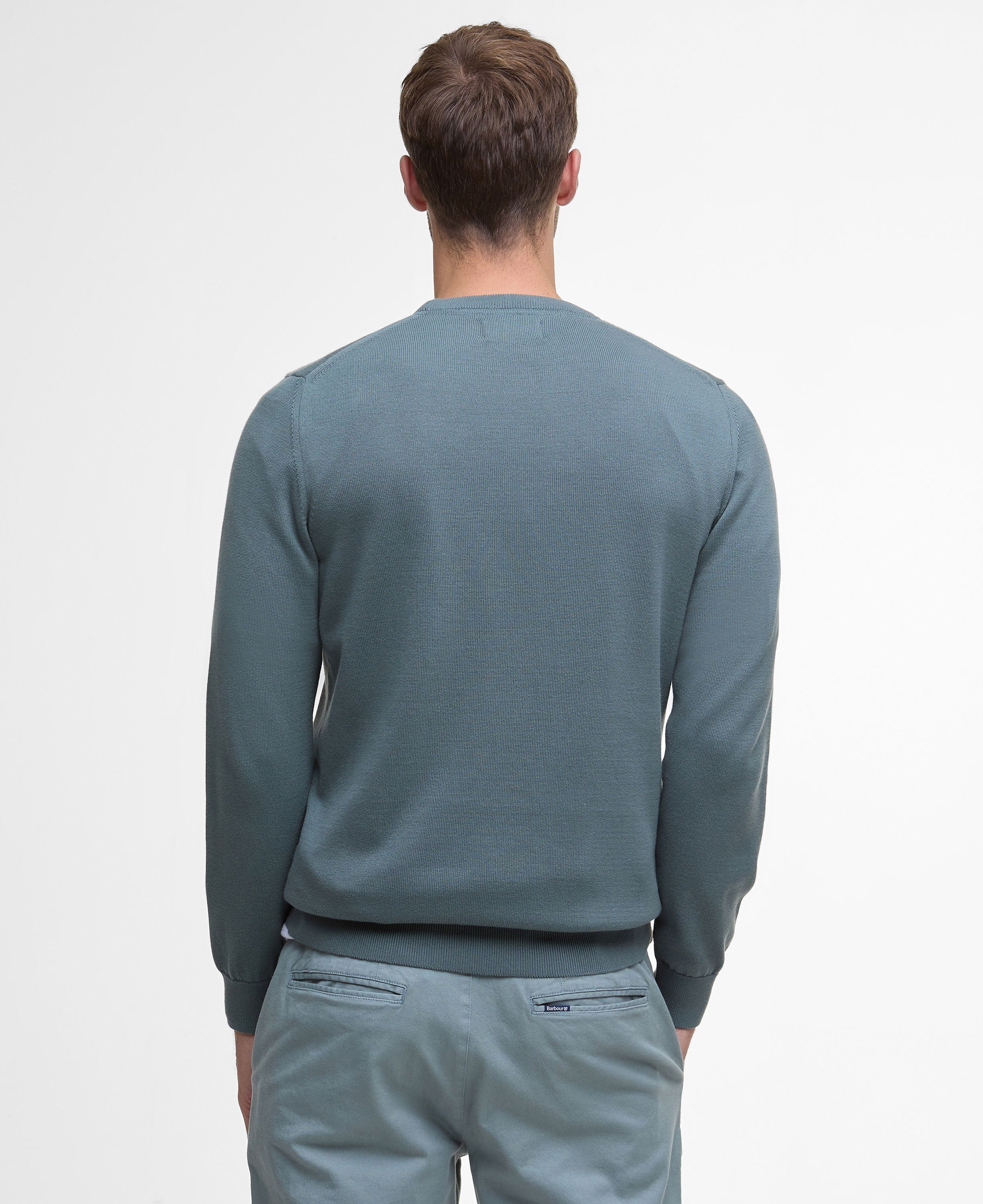 Pima Cotton Crew Neck Sweater - Vintage Teal