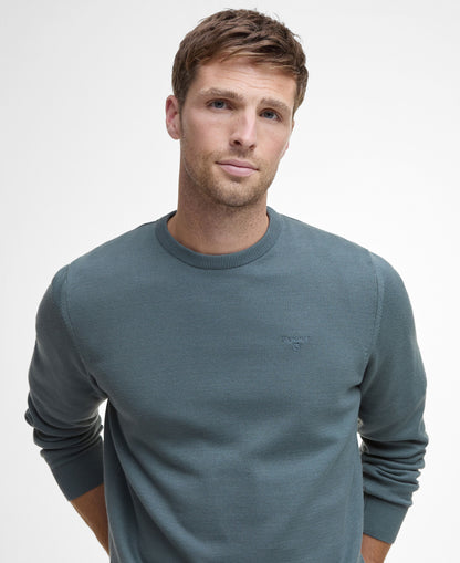 Pima Cotton Crew Neck Sweater - Vintage Teal