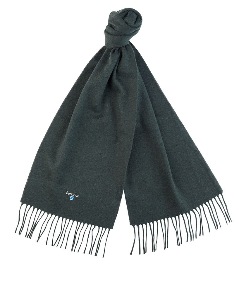 Plain Lambswool Scarf - Forest Green