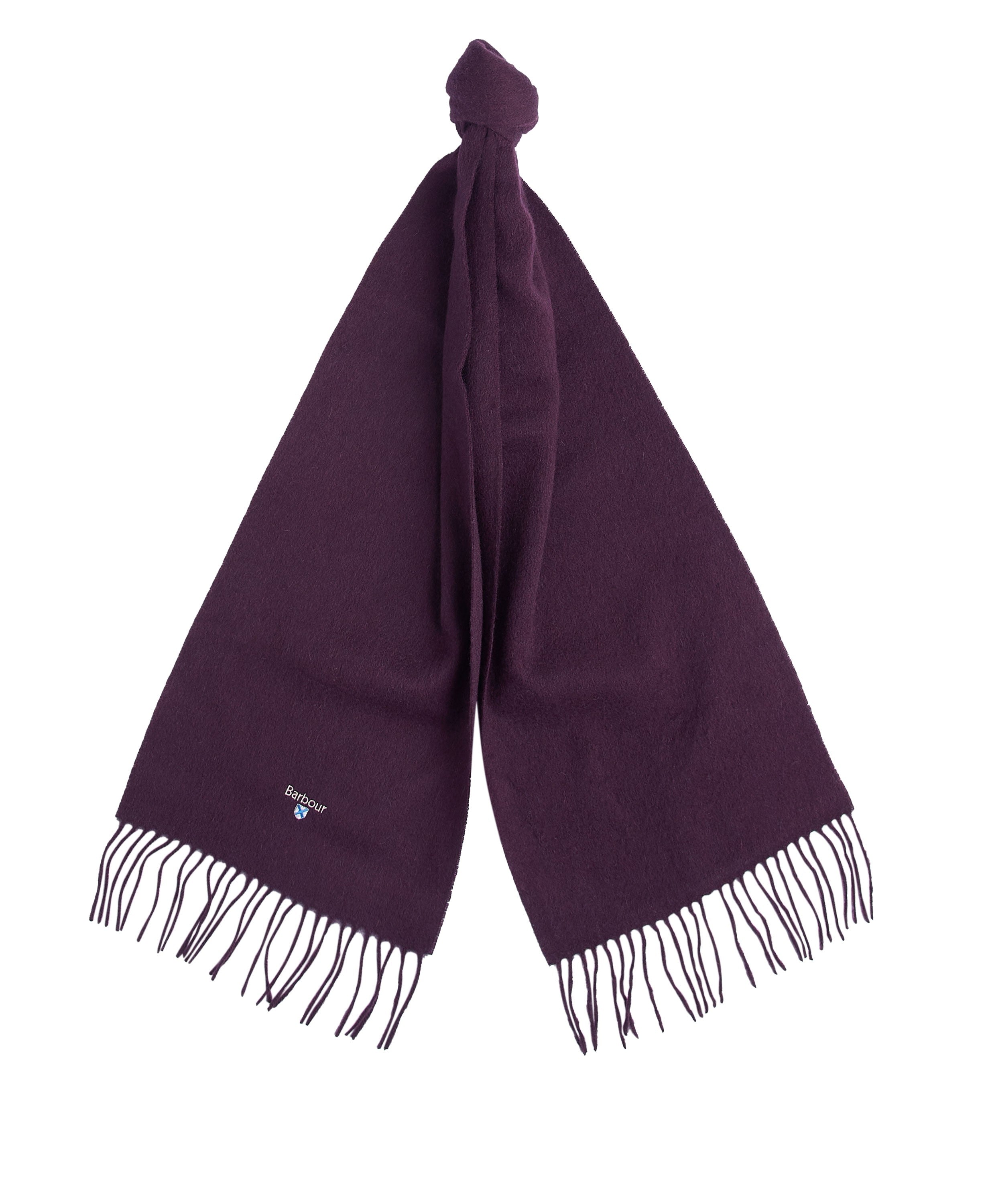 Plain Lambswool Scarf - Damson