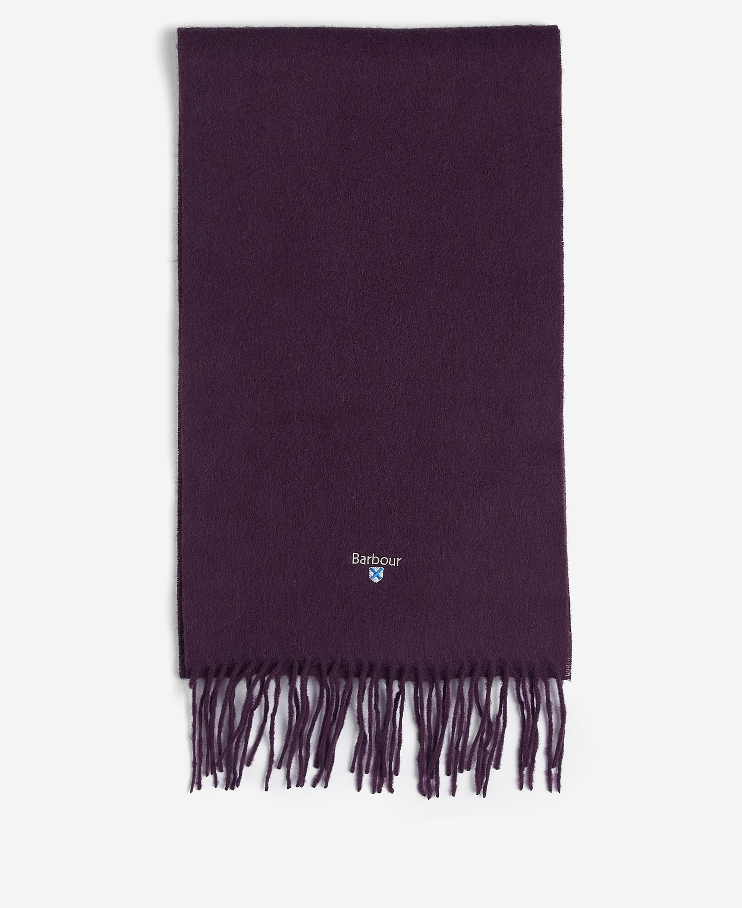 Plain Lambswool Scarf - Damson