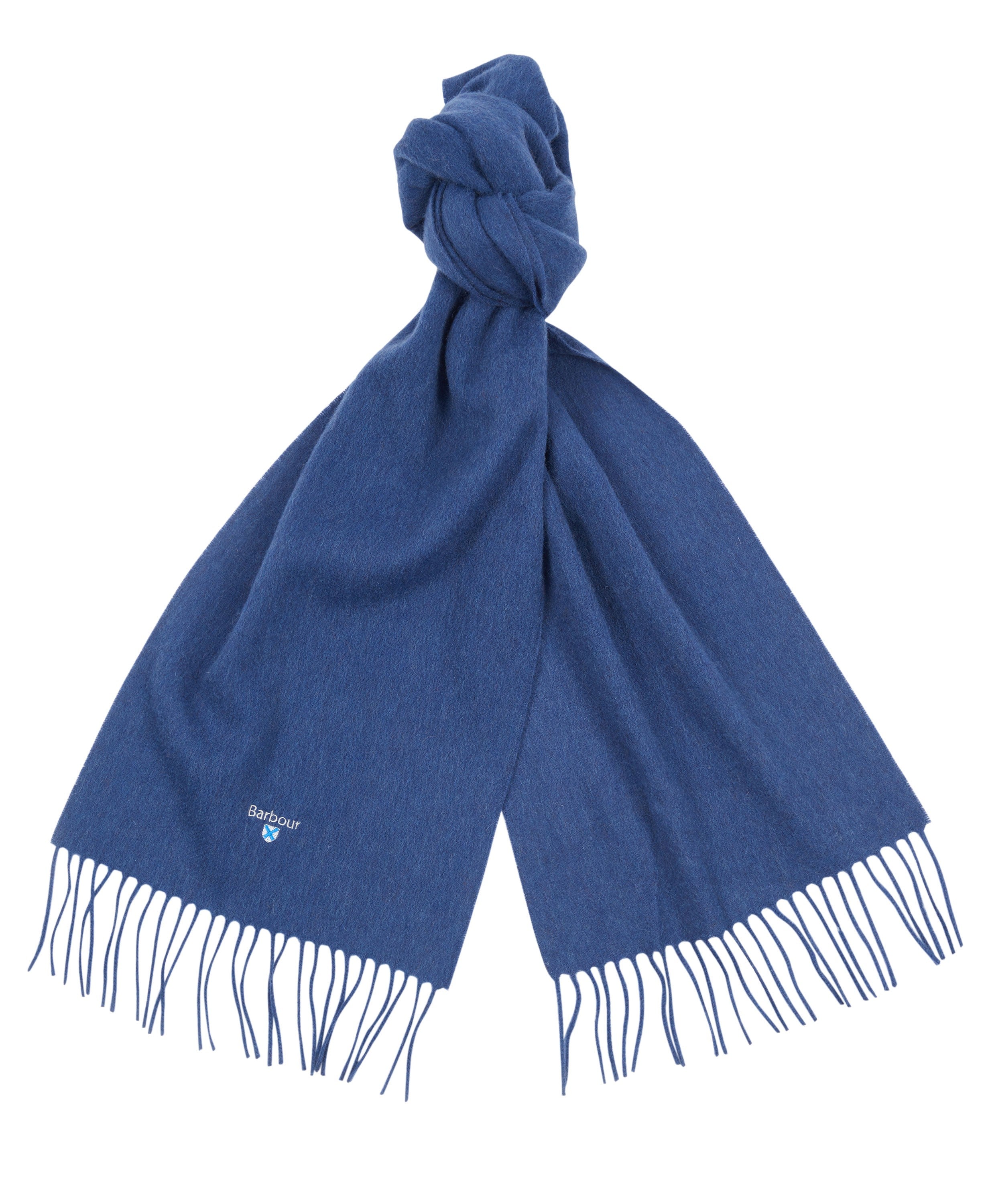 Plain Lambswool Scarf - True Navy