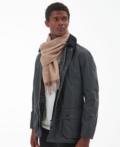 Landmark | Barbour Plain Lambswool Scarf in Light Brown