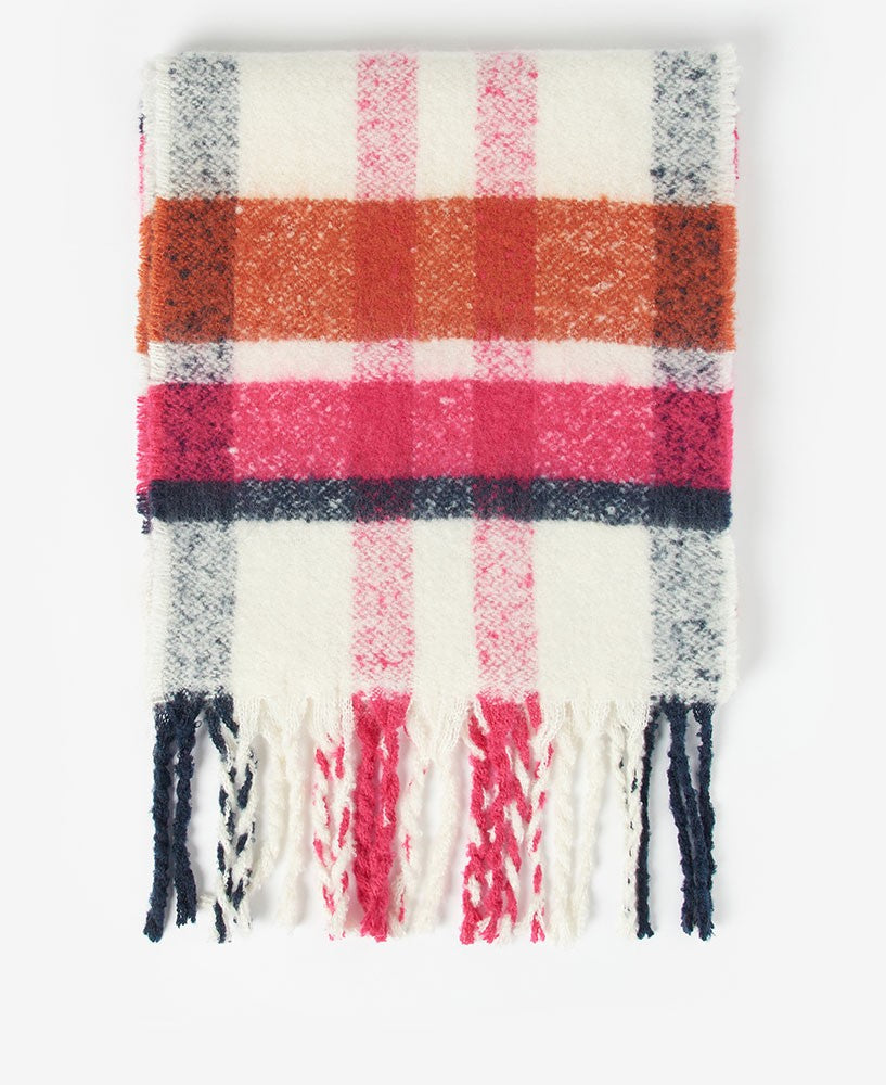 Rawson Check Scarf - Dahlia/Navy