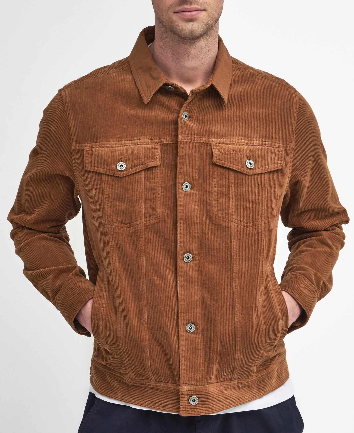 Garment Dyed Cord Overshirt - Dark Honey