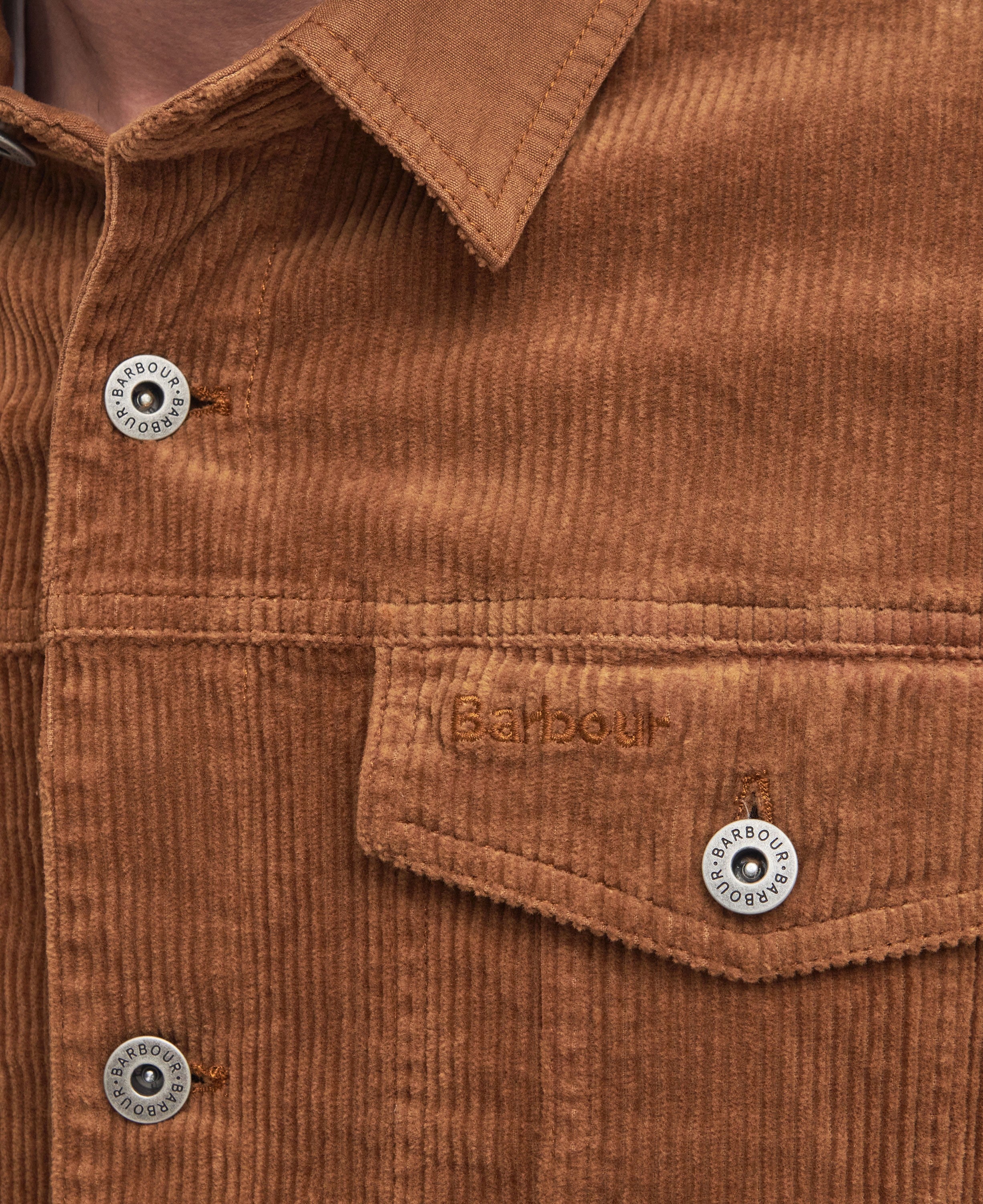 Garment Dyed Cord Overshirt - Dark Honey