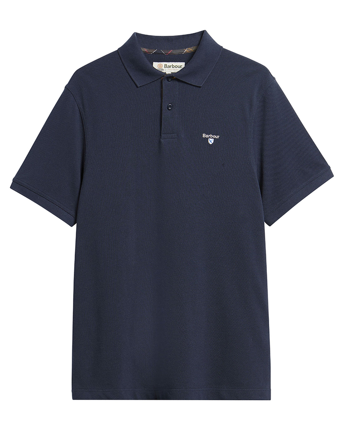 Regular Tartan Pique Polo Shirt - Navy/Classic