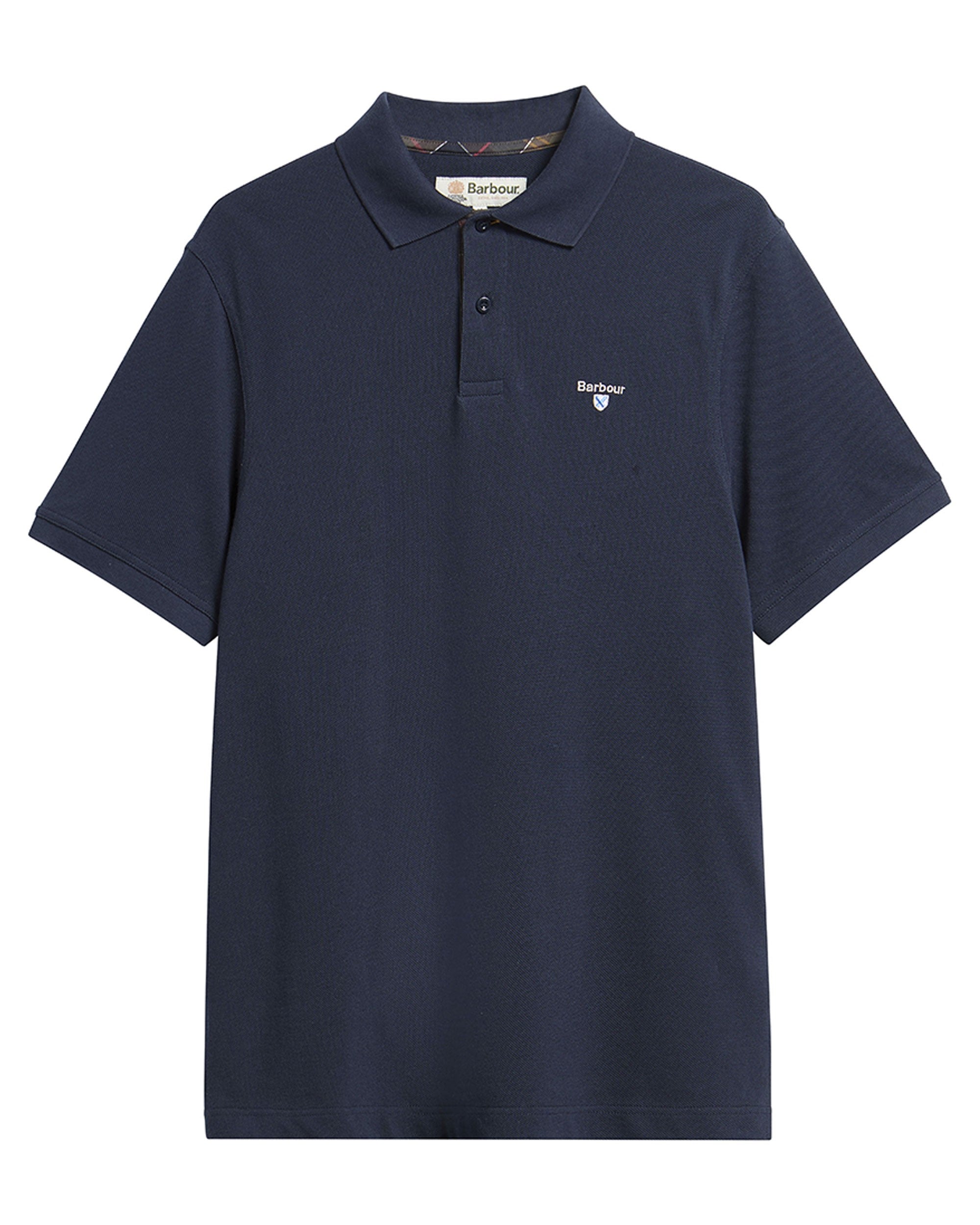 Regular Tartan Pique Polo Shirt - Navy/Classic