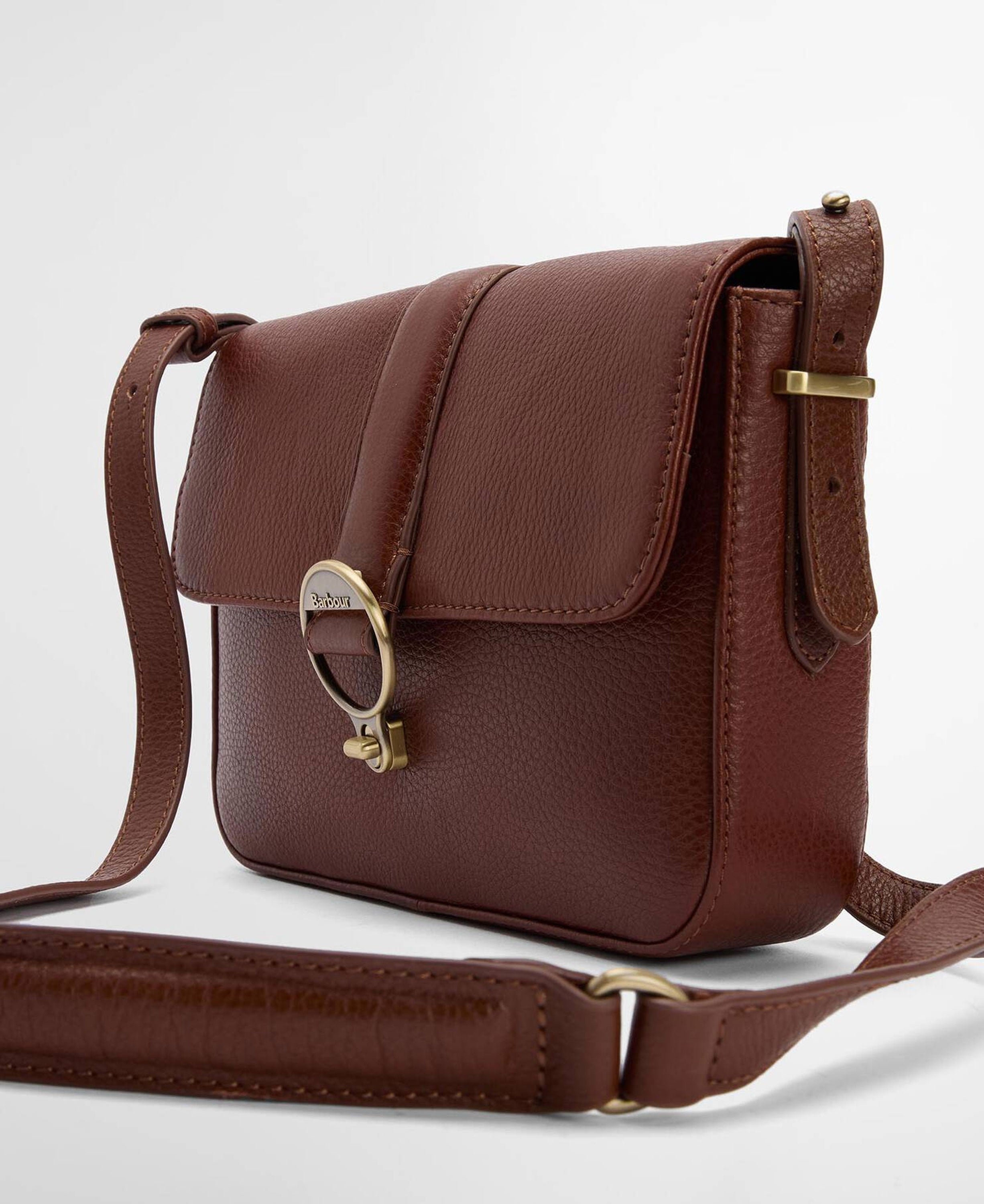 Rosa Leather Crossbody Bag - Brown