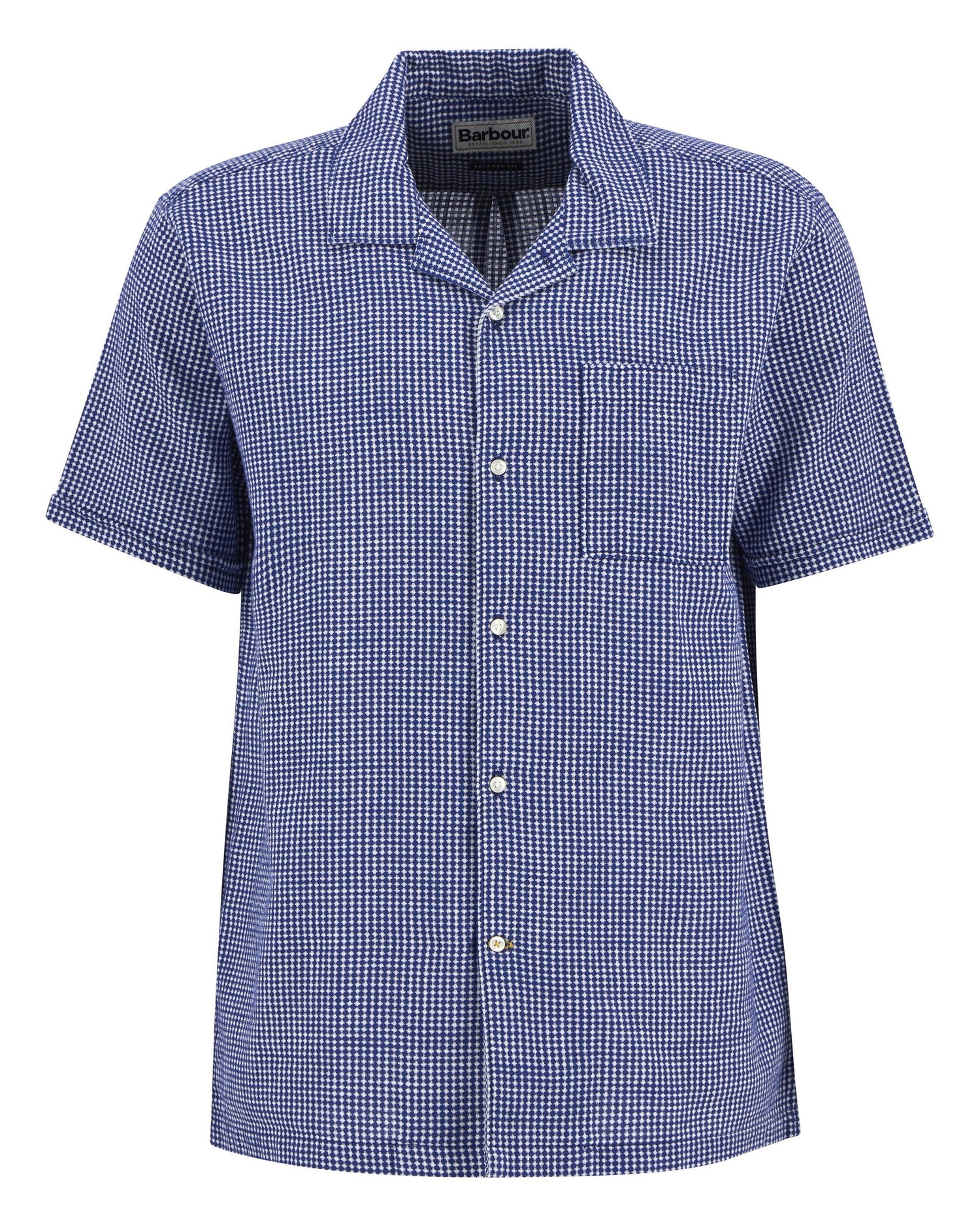Rudbeck Textured Summer Fit Shirt - Navy