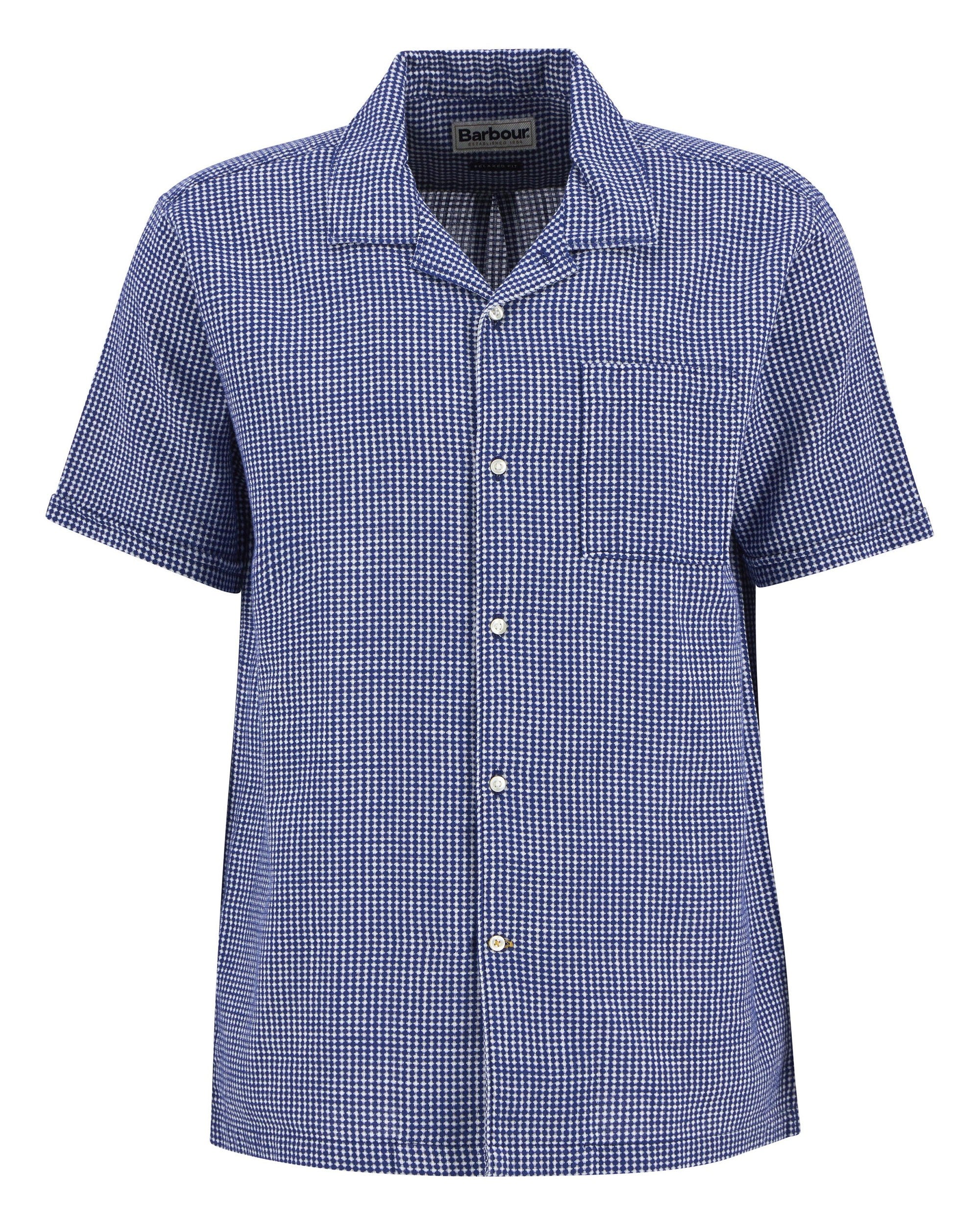 Rudbeck Textured Summer Fit Shirt - Navy