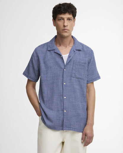 Rudbeck Textured Summer Fit Shirt - Navy