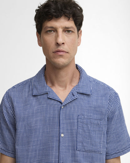 Rudbeck Textured Summer Fit Shirt - Navy