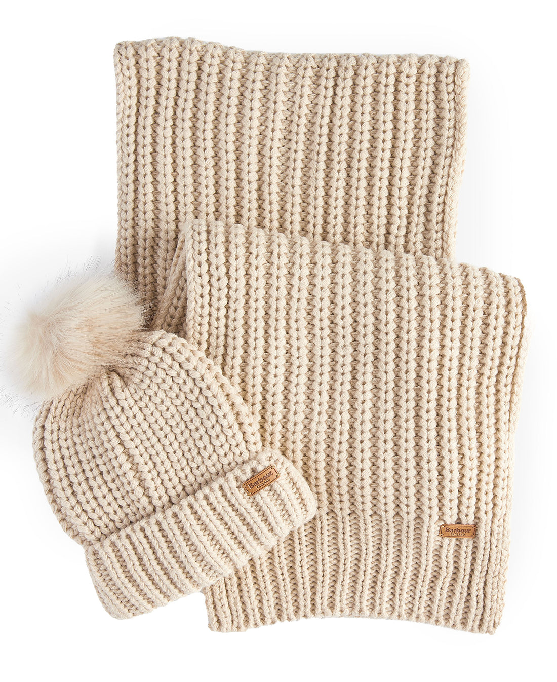 Saltburn Beanie &amp; Scarf Gift Set - Pearl