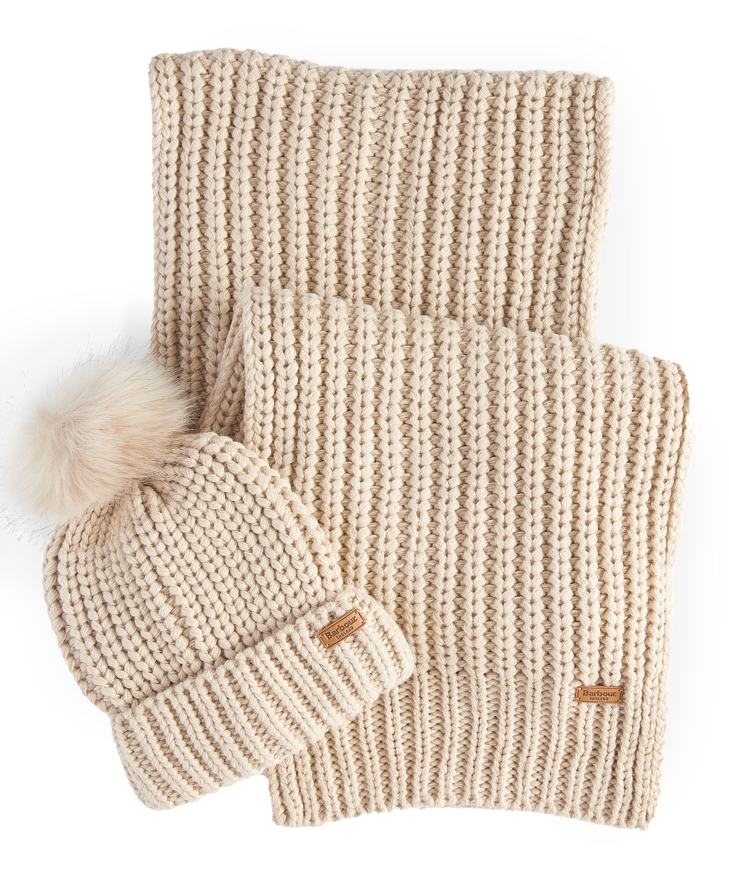 Saltburn Beanie &amp; Scarf Gift Set - Pearl