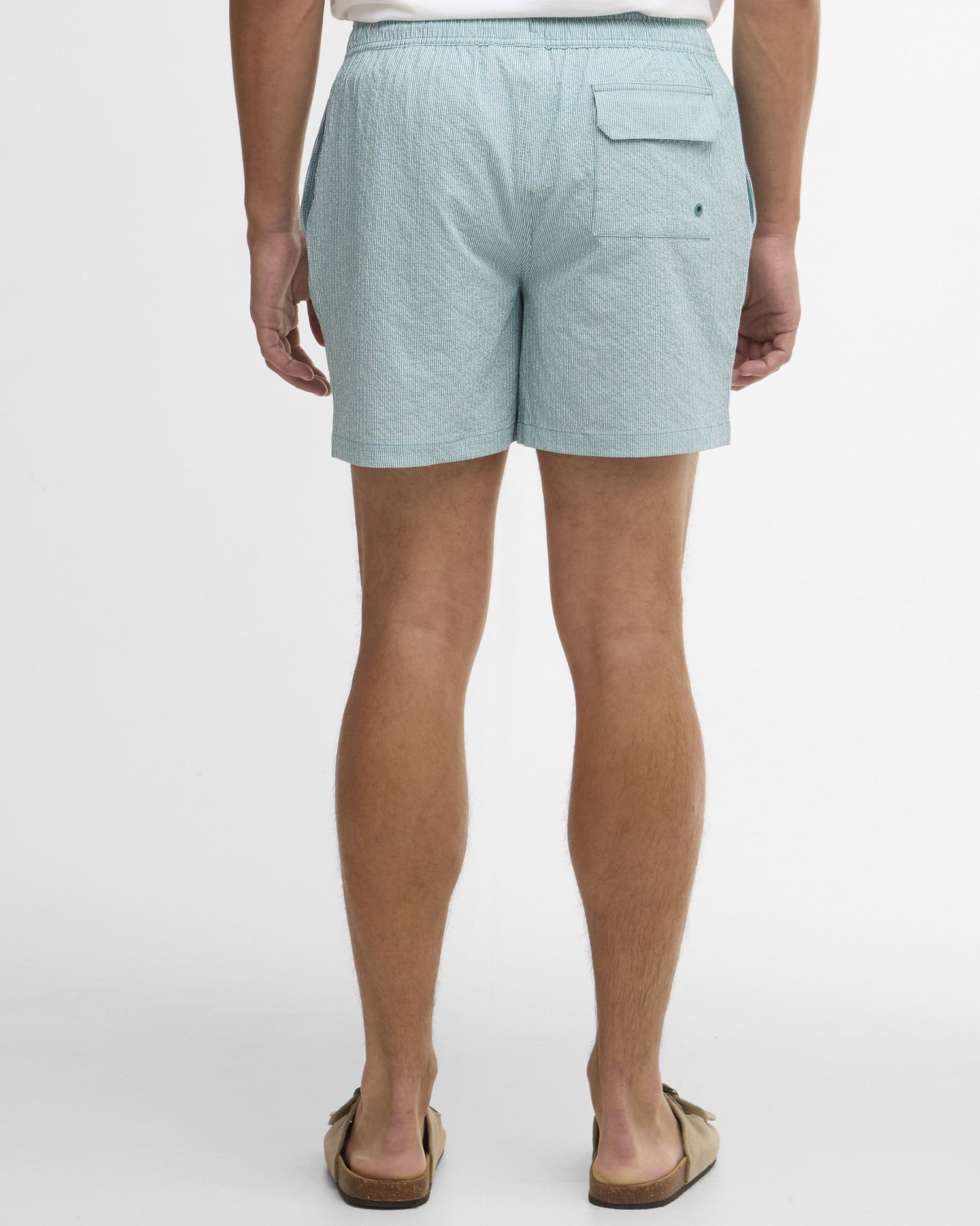 Somerset Pinstripe Swim Short - Light Teal