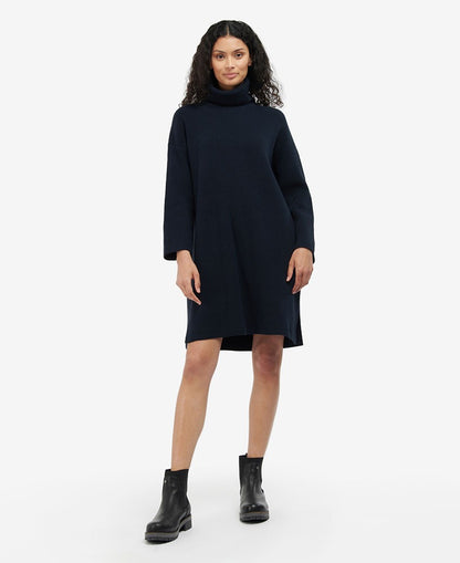 Stitch Knit Dress - Navy