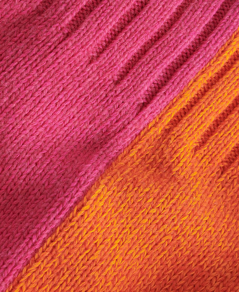 Surf Knitted Jumper - Pink Dahlia/Pumpkin