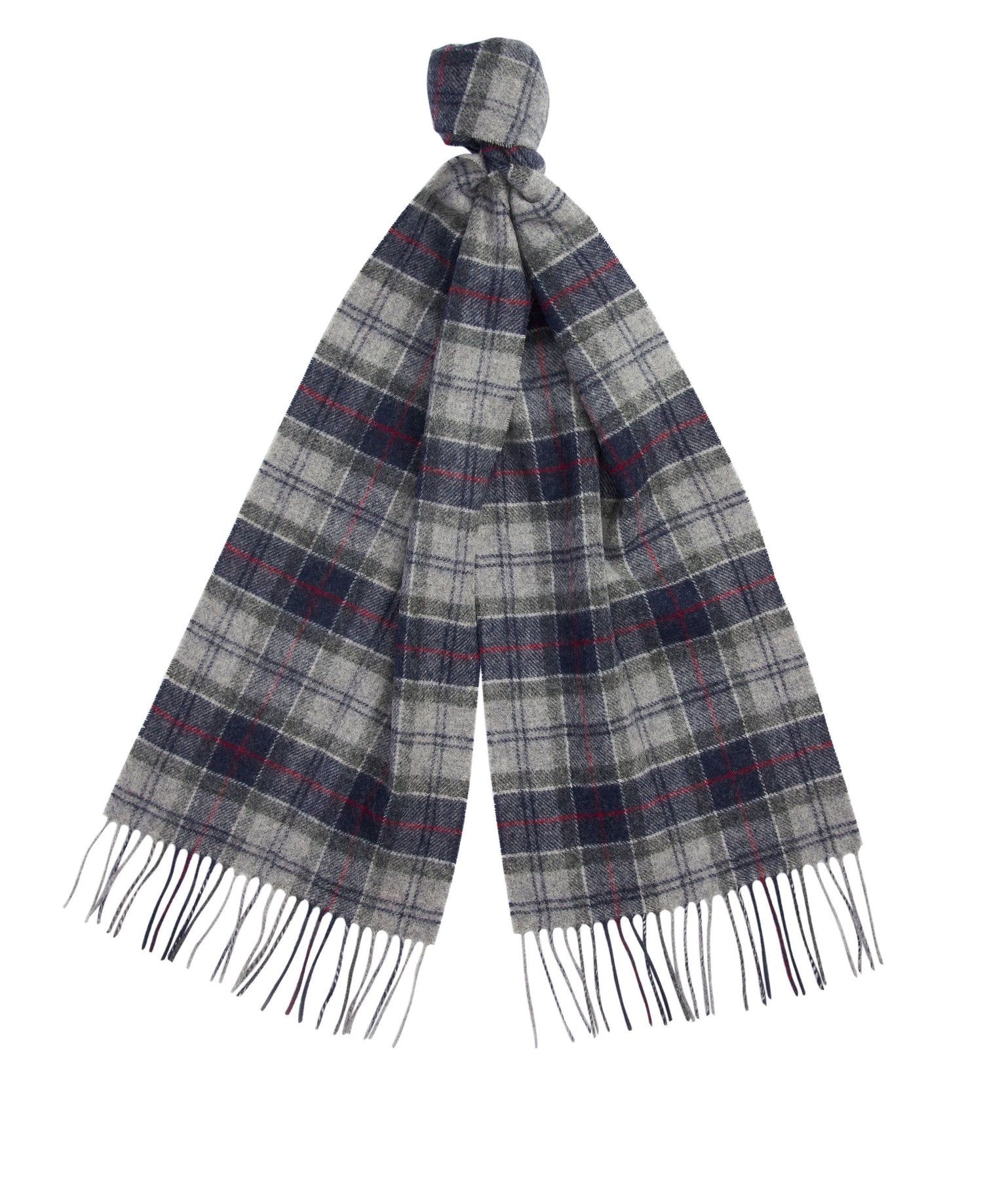 Tartan Lambswool Scarf - Blue Granite