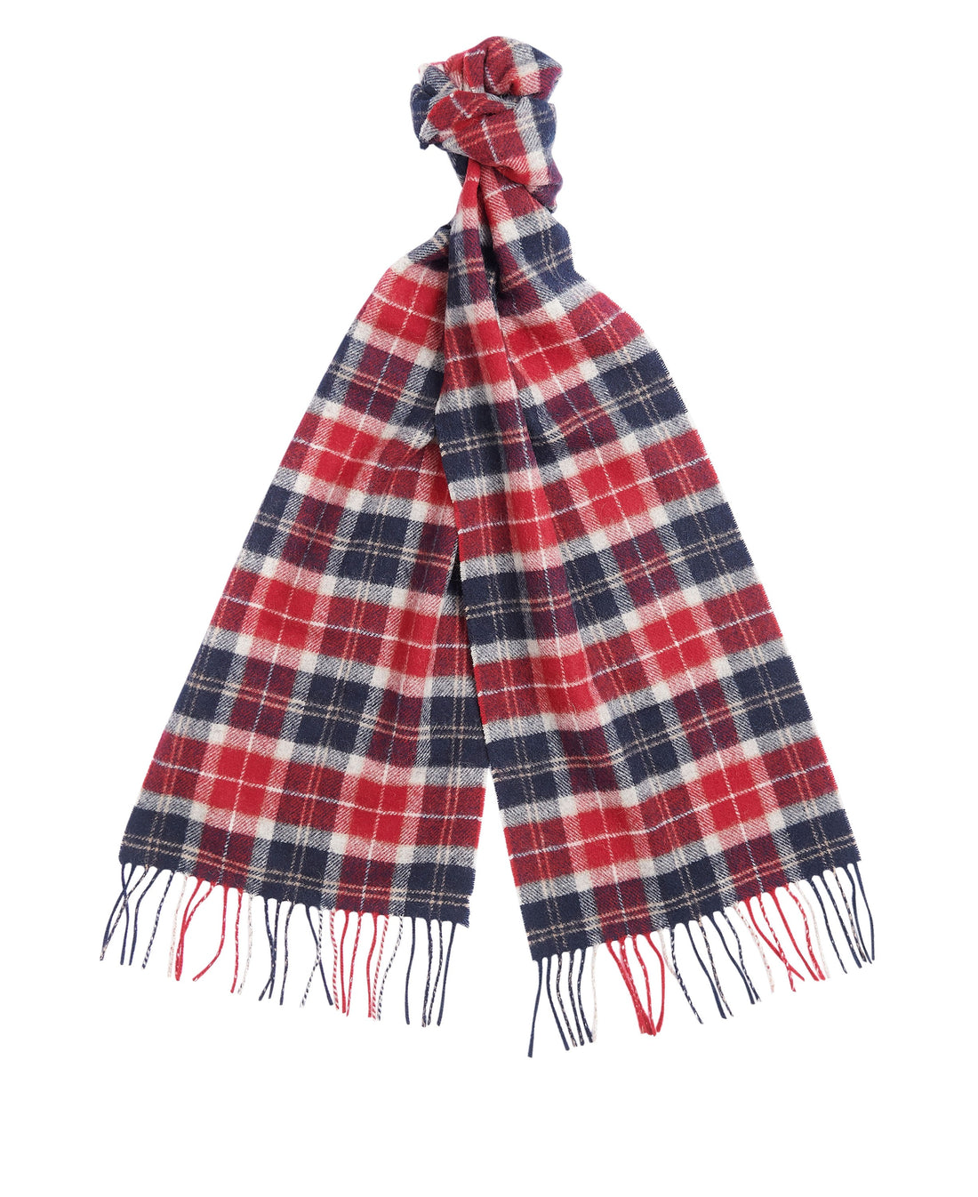 Tartan Lambswool Scarf - Cranberry Tartan