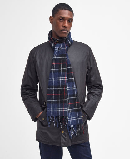 Tartan Lambswool Scarf - Navy/Red