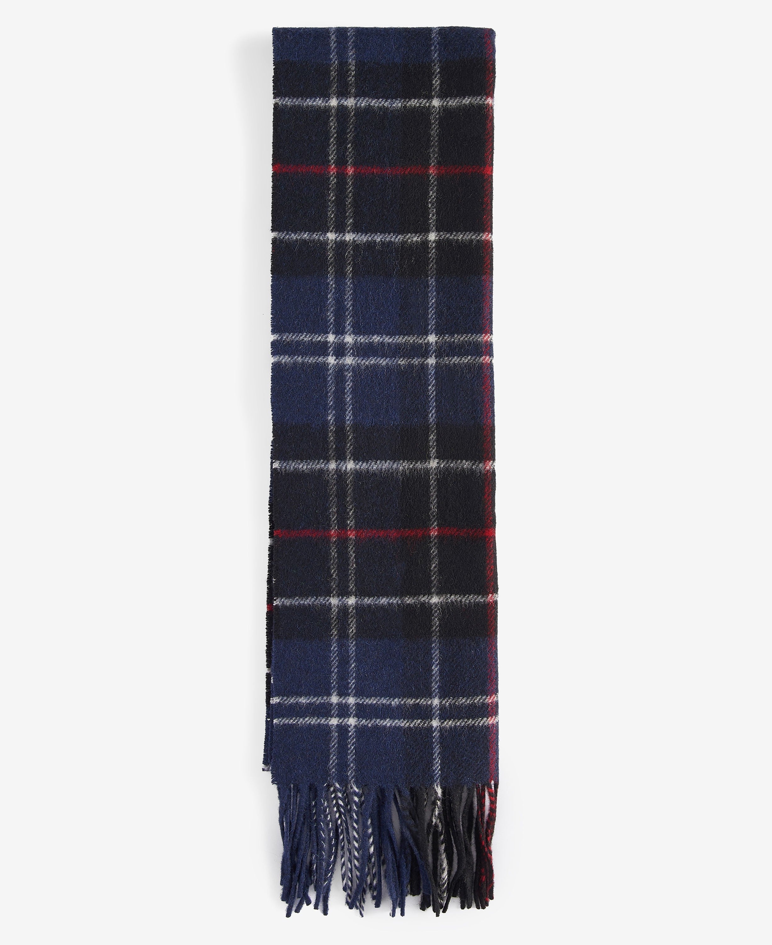 Tartan Lambswool Scarf - Navy/Red