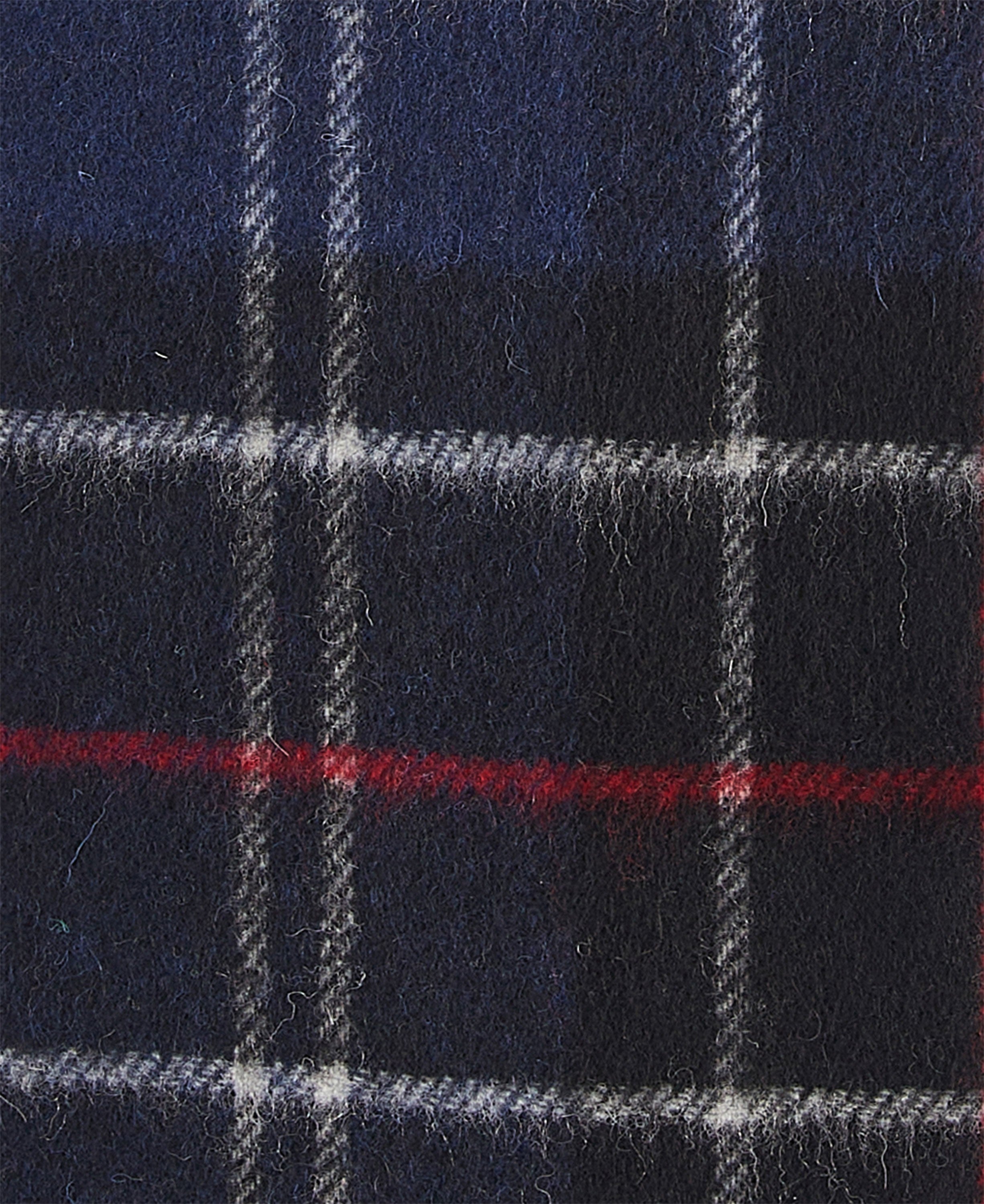 Tartan Lambswool Scarf - Navy/Red