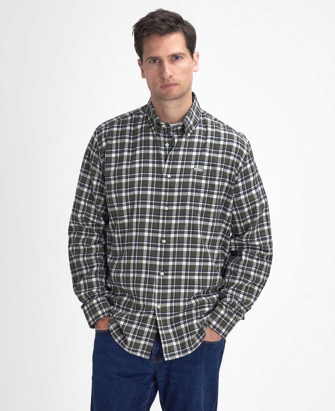 Turville Checked Shirt - Olive