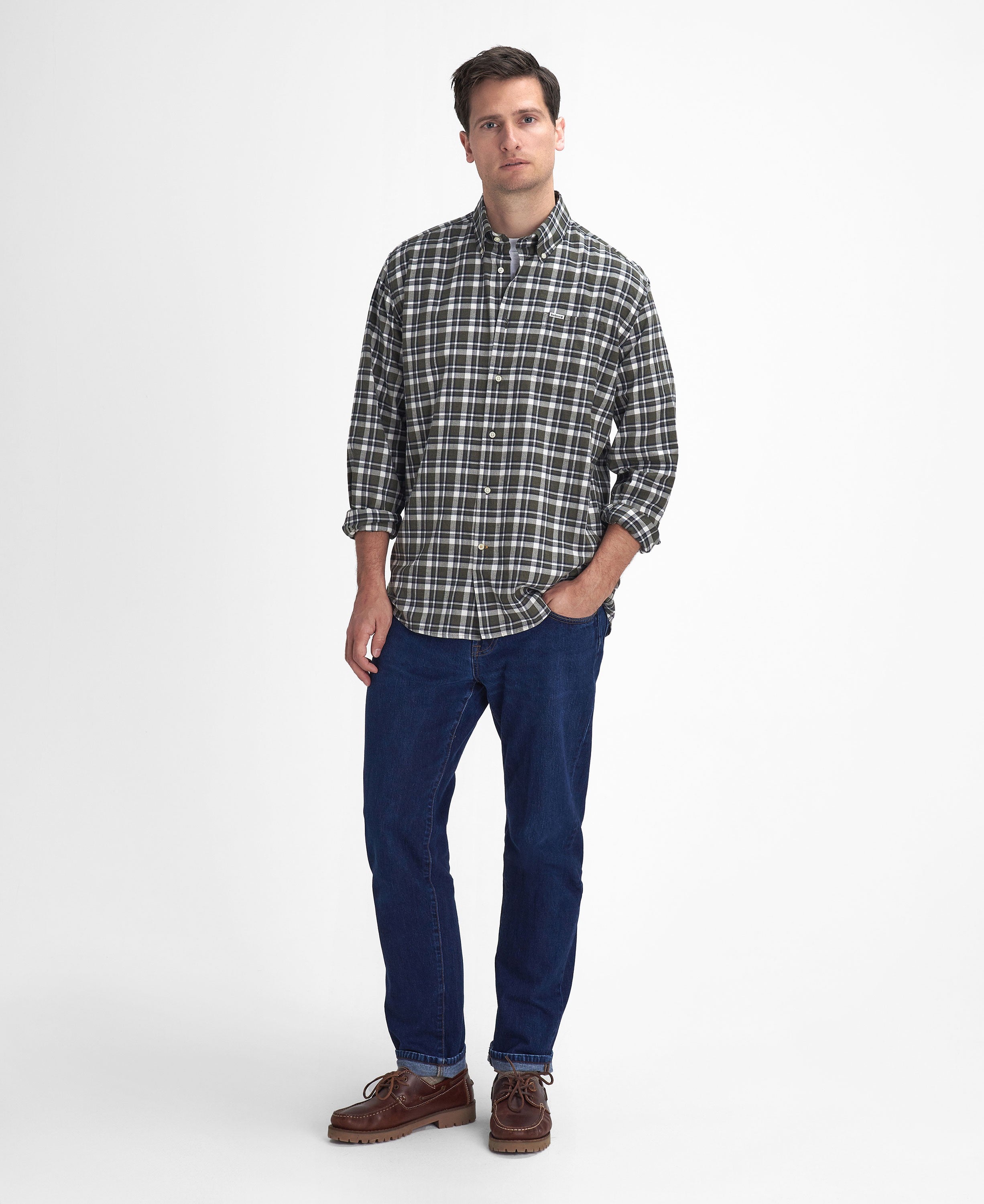 Turville Checked Shirt - Olive