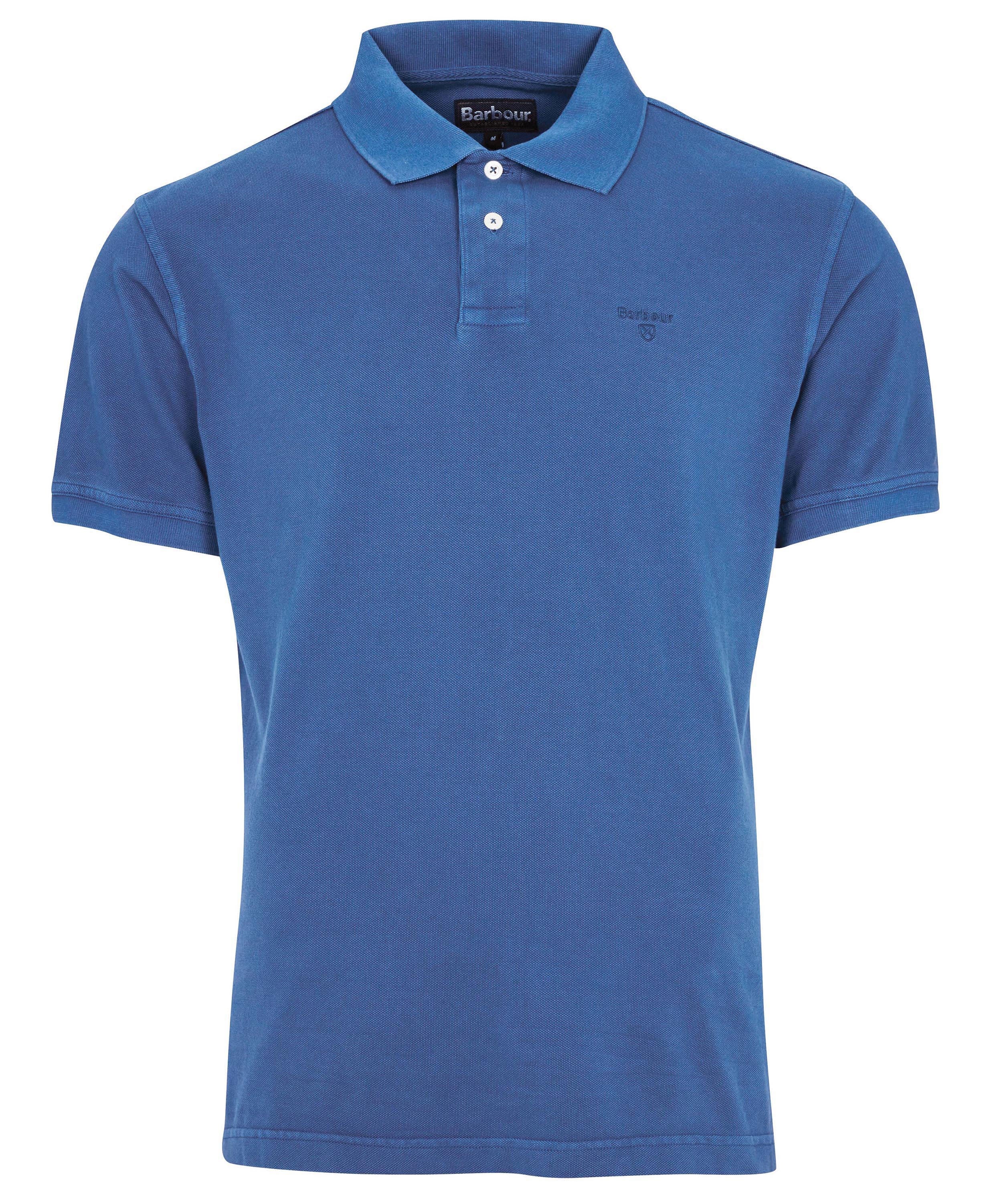 Washed Sports Polo Shirt - Marine Blue