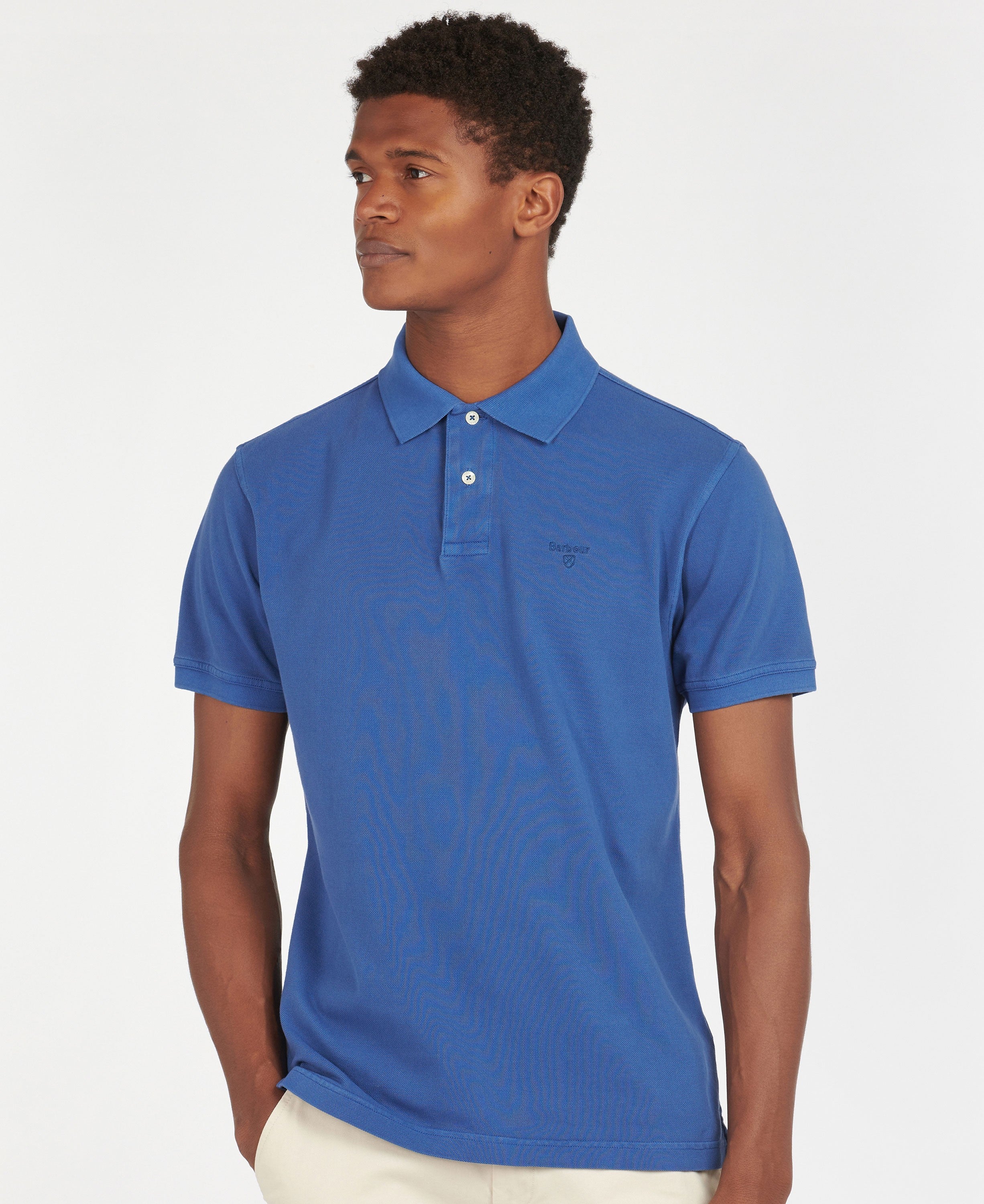 Washed Sports Polo Shirt - Marine Blue