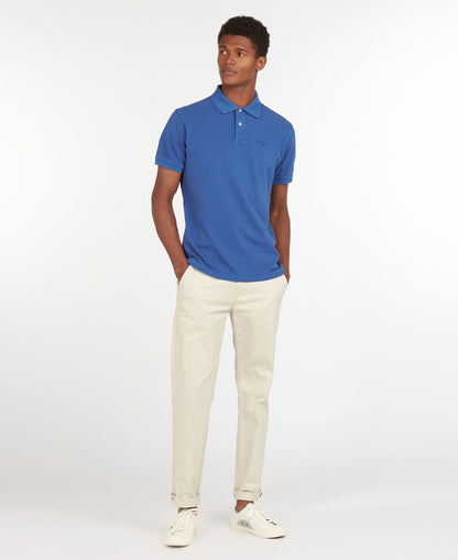 Washed Sports Polo Shirt - Marine Blue