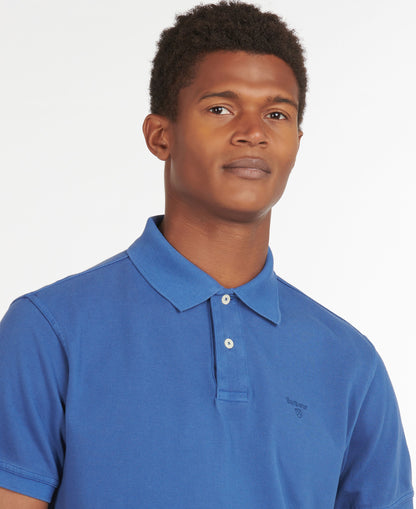 Washed Sports Polo Shirt - Marine Blue