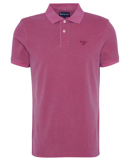 Washed Sports Polo Shirt - Washed Raspberry