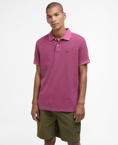 Washed Sports Polo Shirt - Washed Raspberry