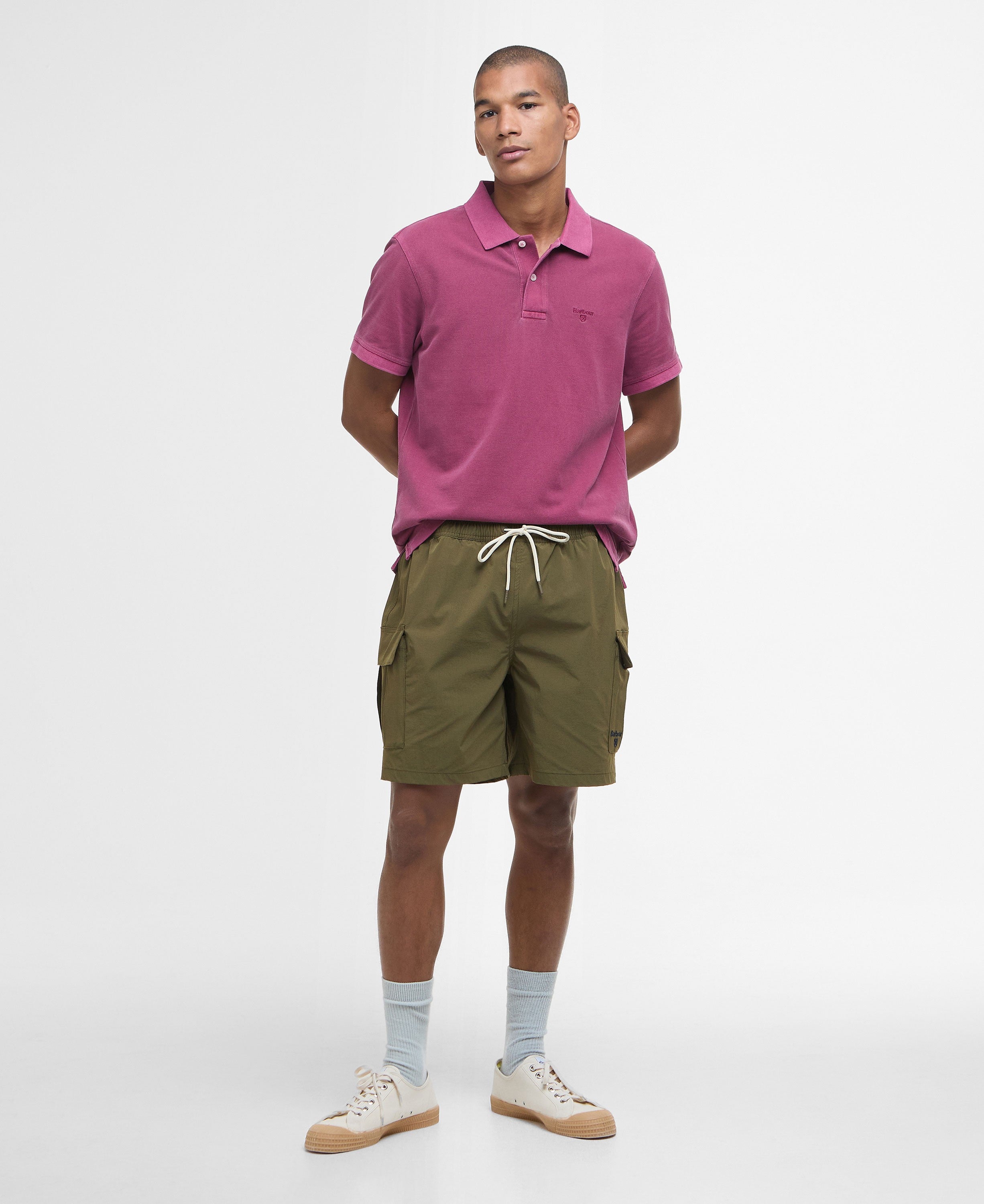 Washed Sports Polo Shirt - Washed Raspberry