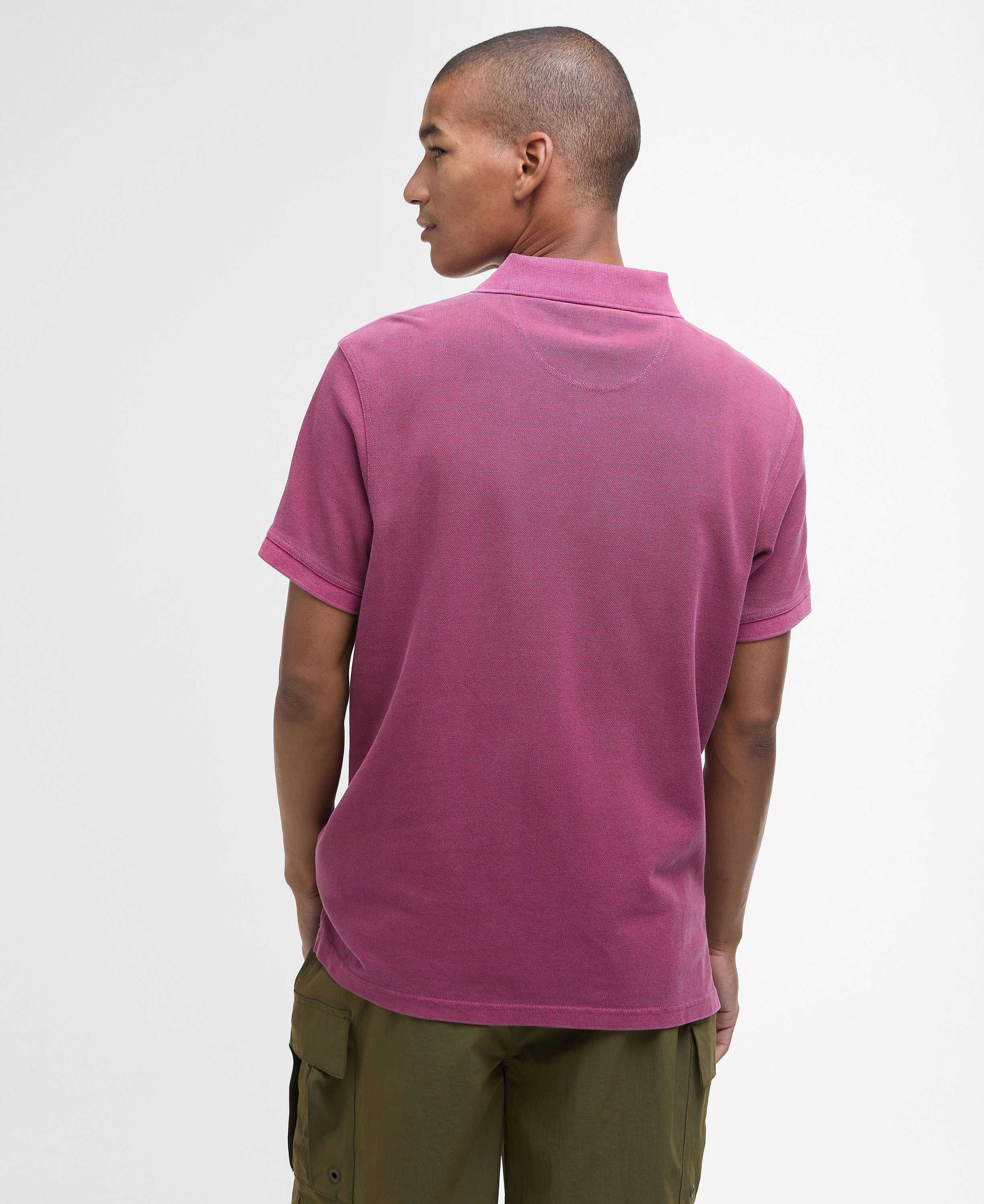 Washed Sports Polo Shirt - Washed Raspberry