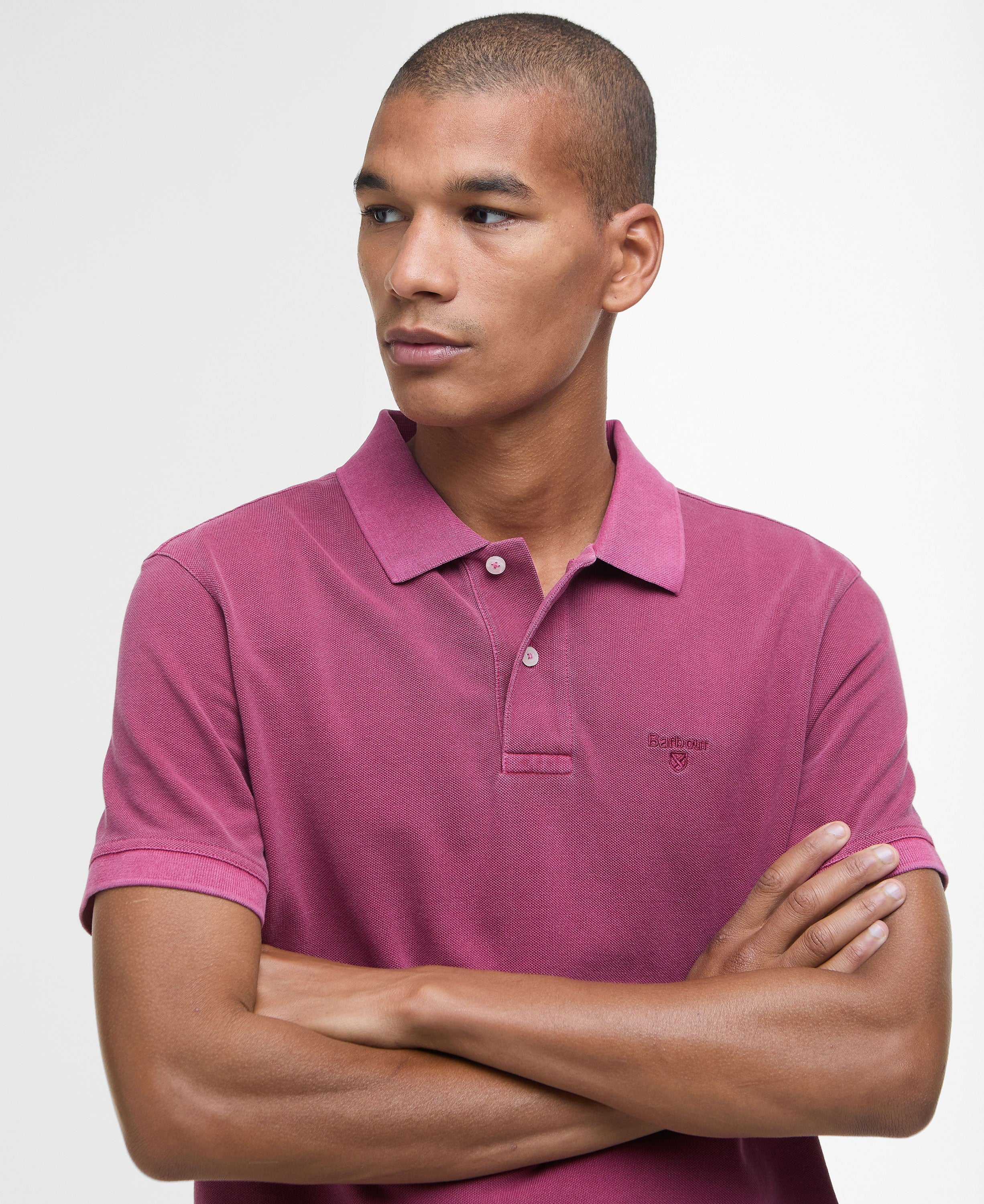 Washed Sports Polo Shirt - Washed Raspberry